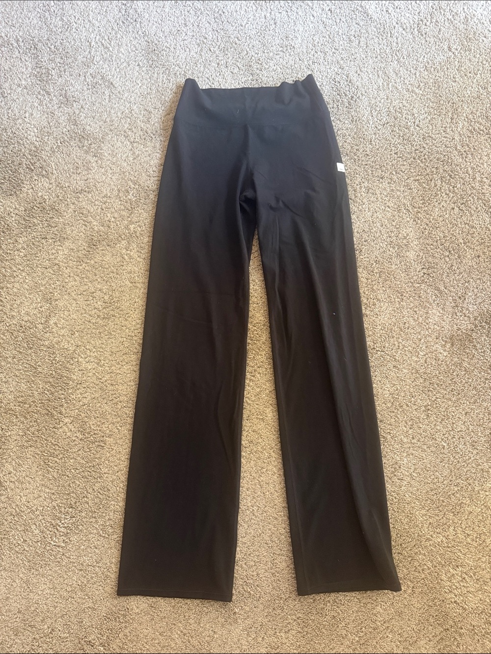 Vuori Black Wide-Leg Athletic Leggings